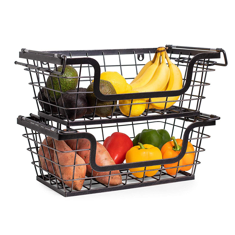 Rebrilliant Fruit Vegetable Wire Basket Set & Reviews Wayfair